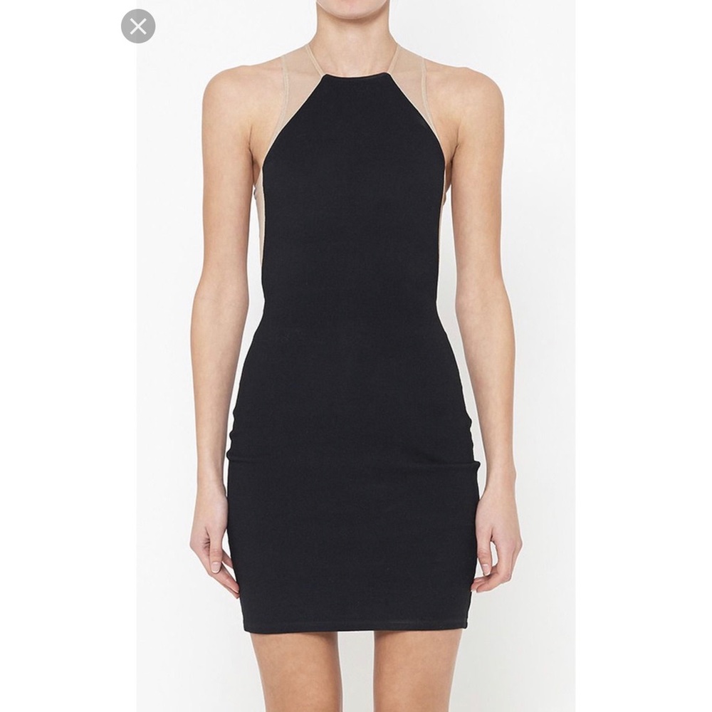 Michelle Mason Black Taupe Dress Sz. P